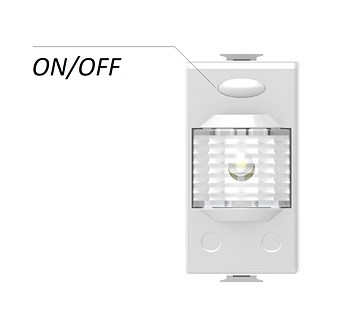 LED/1 - STEP-WELL LIGHT FOR MODULAR SERIE, ON 1 MODULE WITH PUSH ON/OFF
